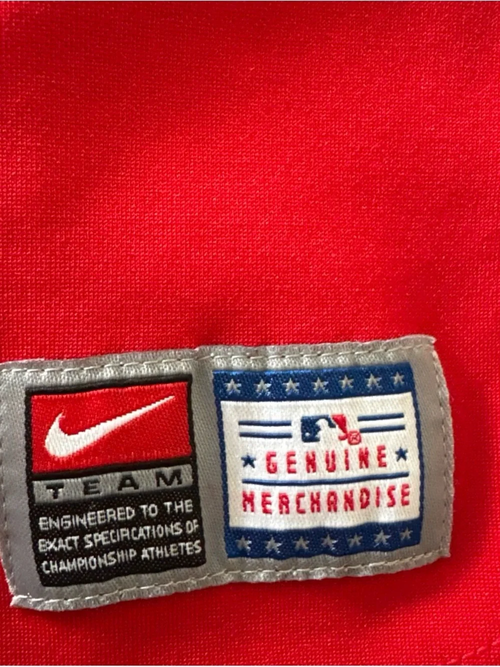 Nike Red Guerrero #27 Baseball Jersey with Navy Accents